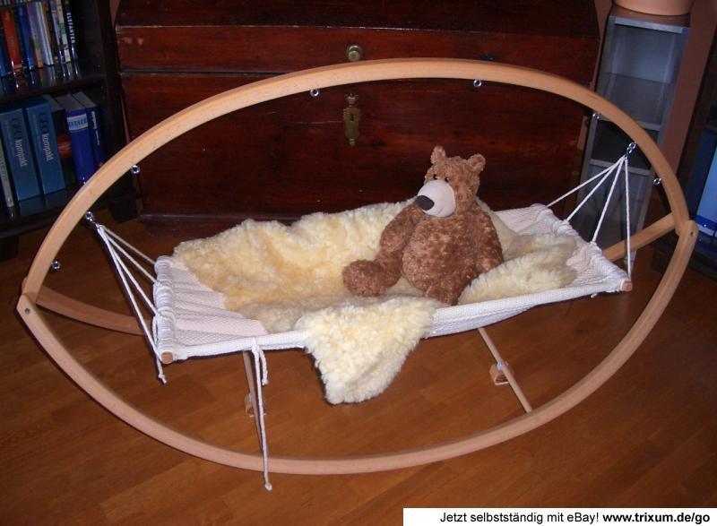 SLEEP&TOY orig. Babywippe 229, € Babyschaukel ÖKO Holz Wippe